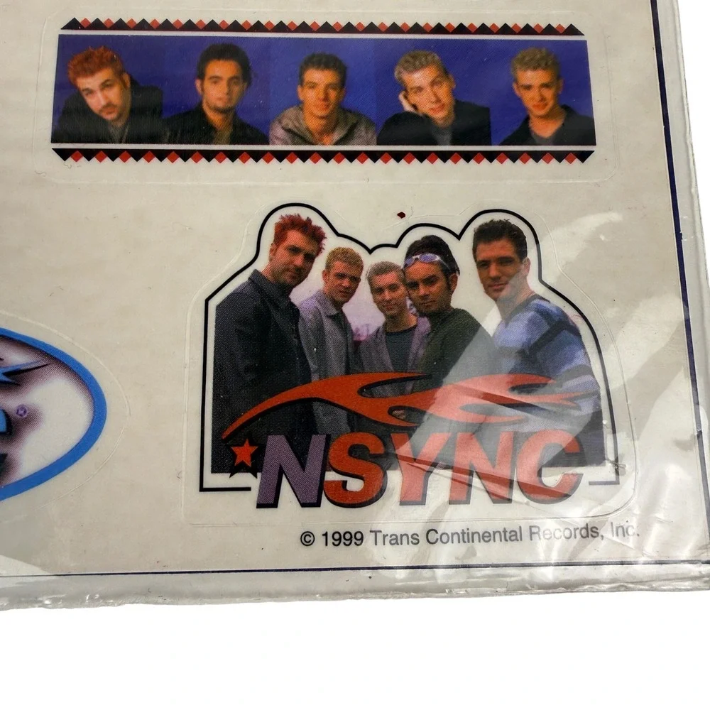 Vintage Y2K NSYNC Sticker Sheets Lot 2 Winterland 1999 2000 Official Merchandise